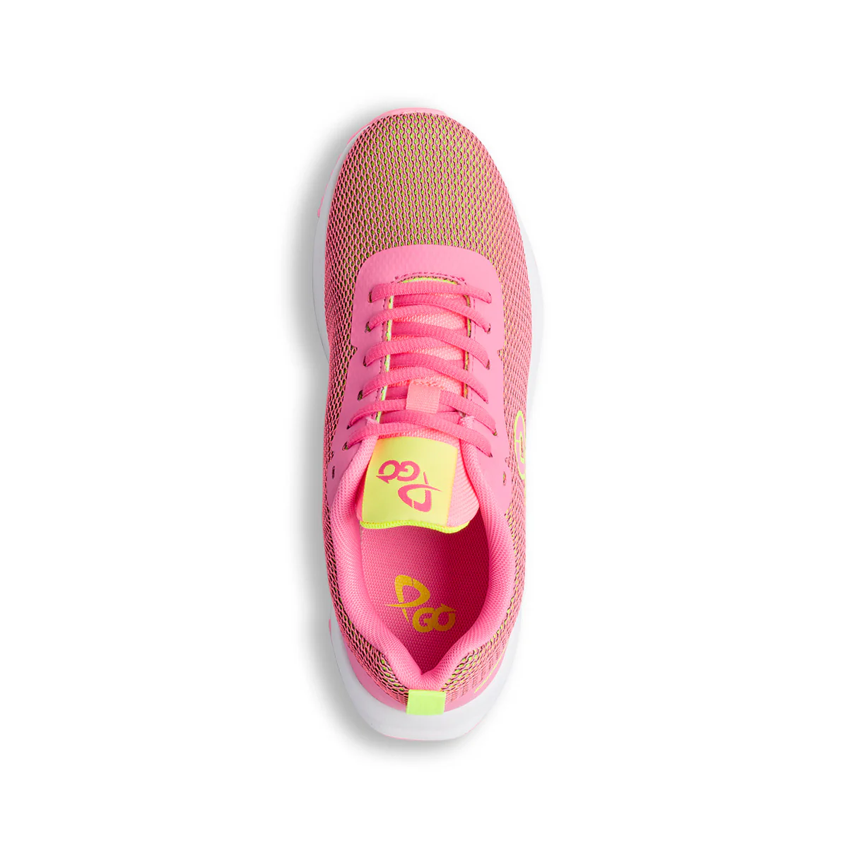 Sneakers in tessuto mesh rosa da donna con dettagli in giallo P Go - Image 7