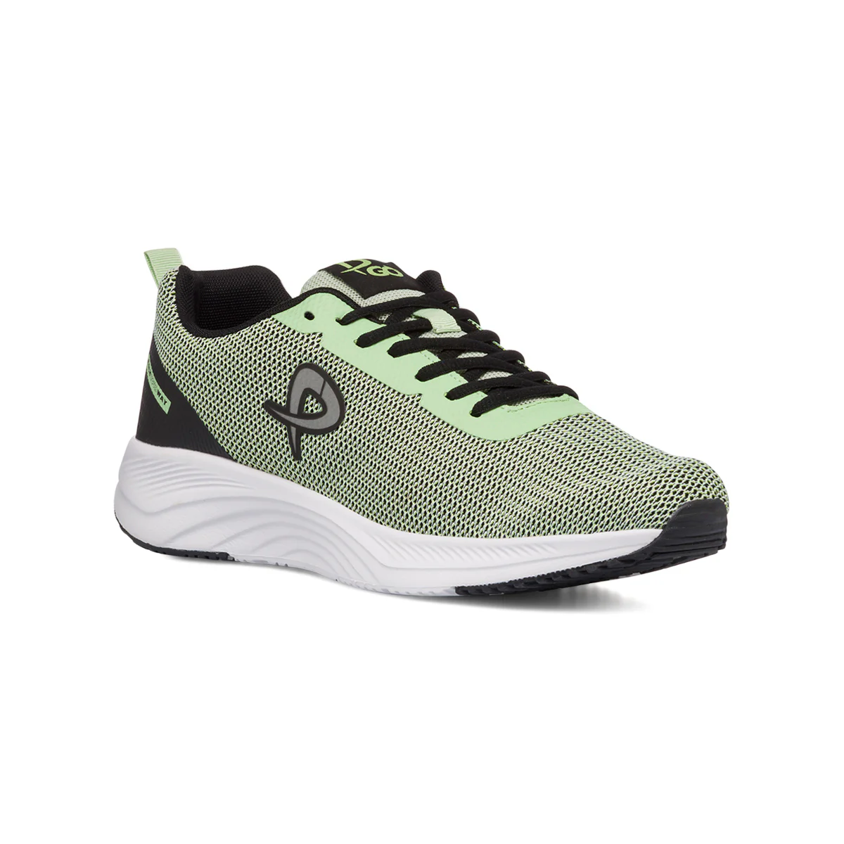 Sneakers in tessuto mesh verdi e nere da uomo P Go - Image 2