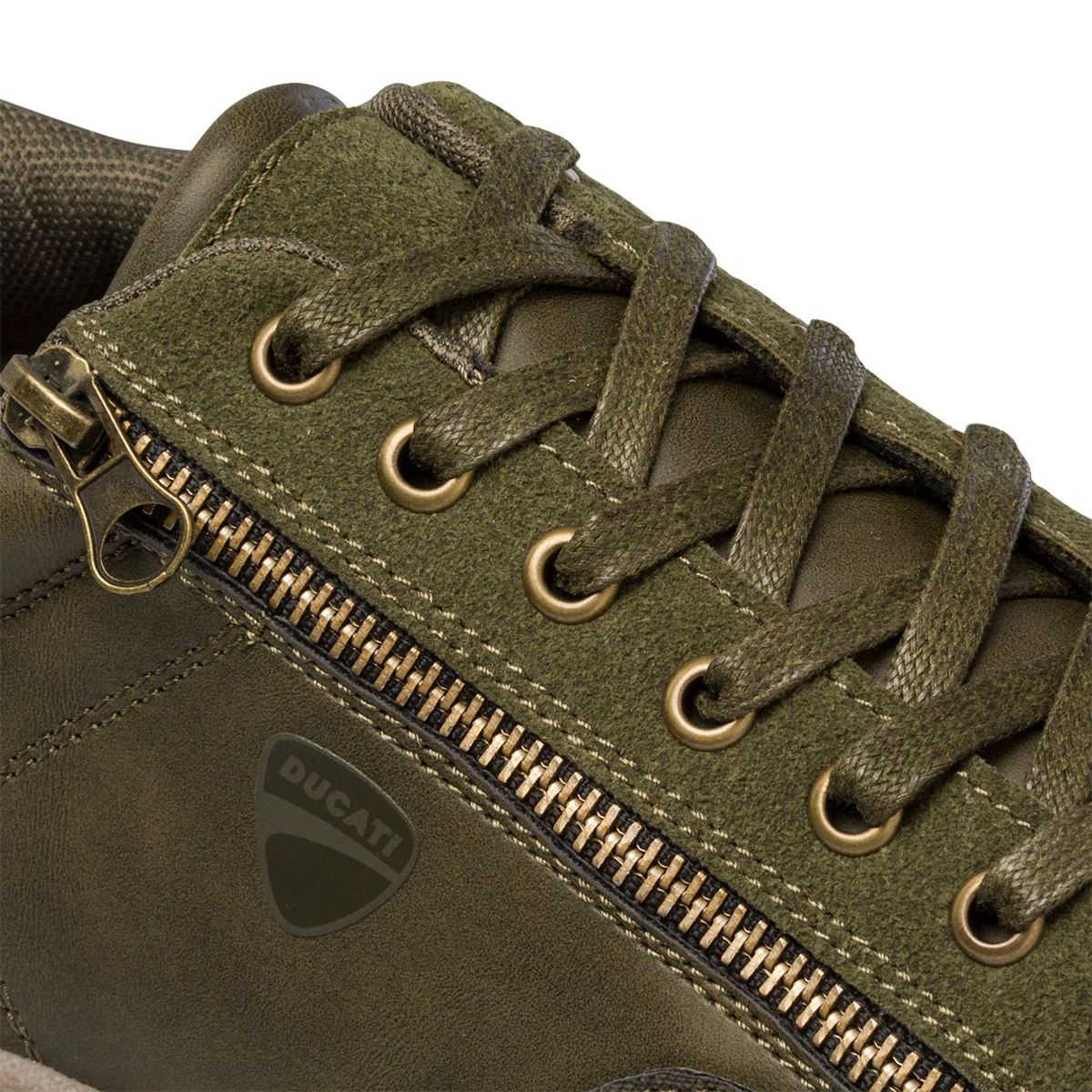 Sneakers khaki da uomo con zip laterale Ducati - Image 6