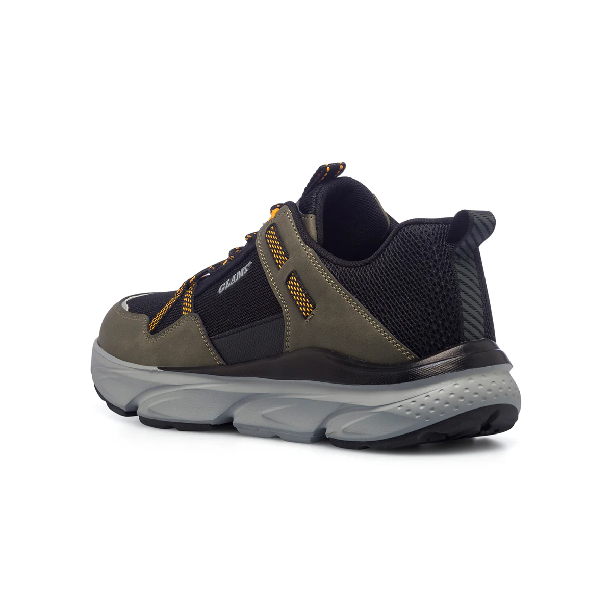 Sneakers khaki da uomo in mesh Glams - Image 3