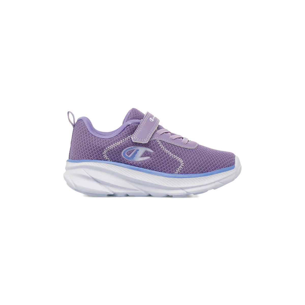 Sneakers lilla da bambina con chiusura a strappo Champion