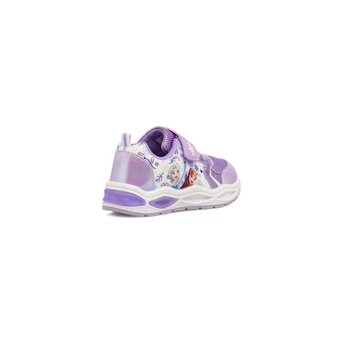 Sneakers lilla da Bambina con luci e inserti effetto glitter Frozen - Image 3