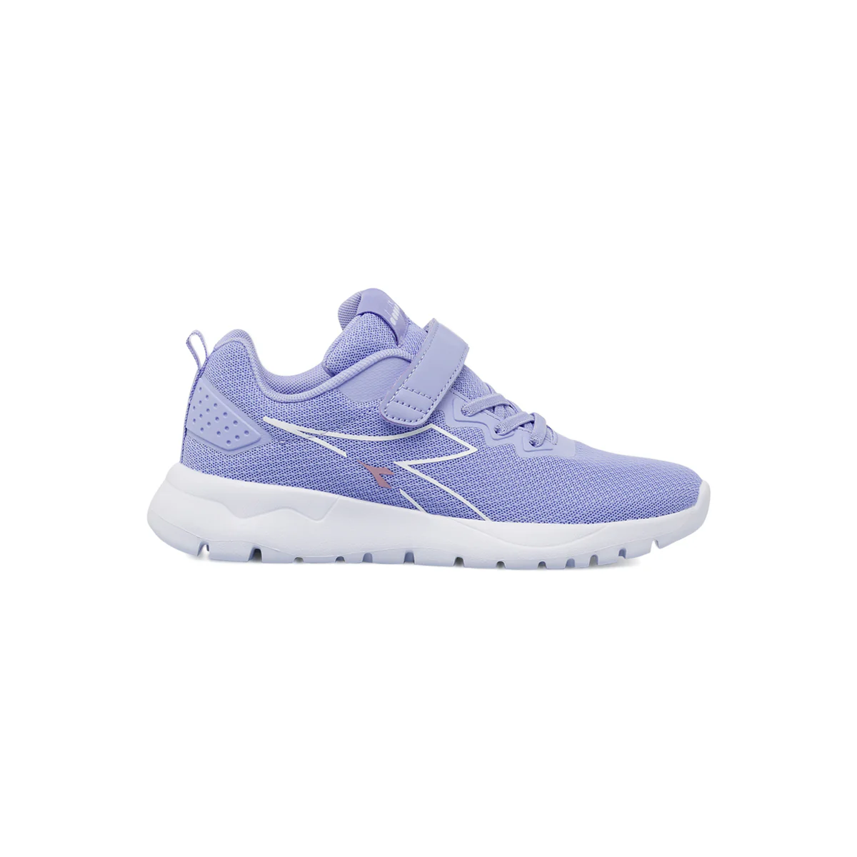 Sneakers lilla da Bambina con strappo e logo Diadora