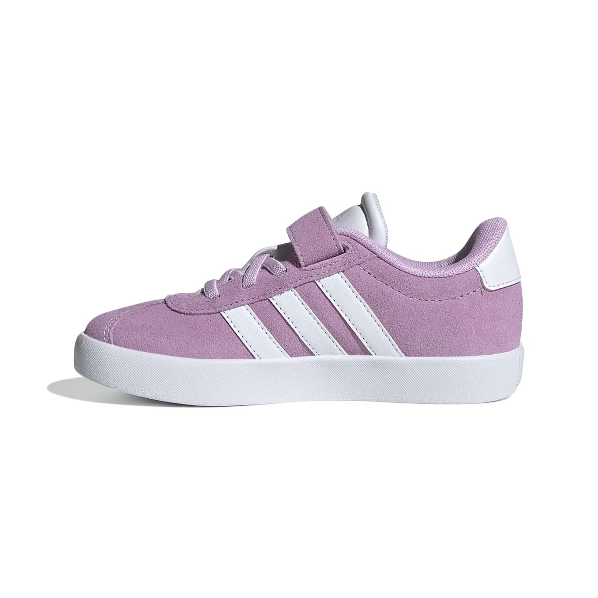 Sneakers lilla da bambina con strisce bianche adidas VL Court 3.0 EL C - Image 4
