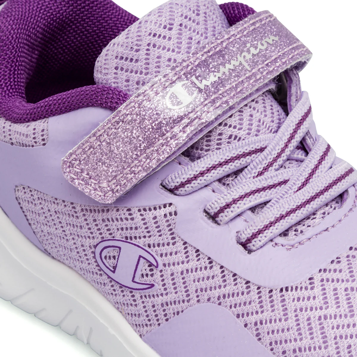 Sneakers lilla primi passi Bambina con dettagli glitter Champion Softy Evolve - Image 4