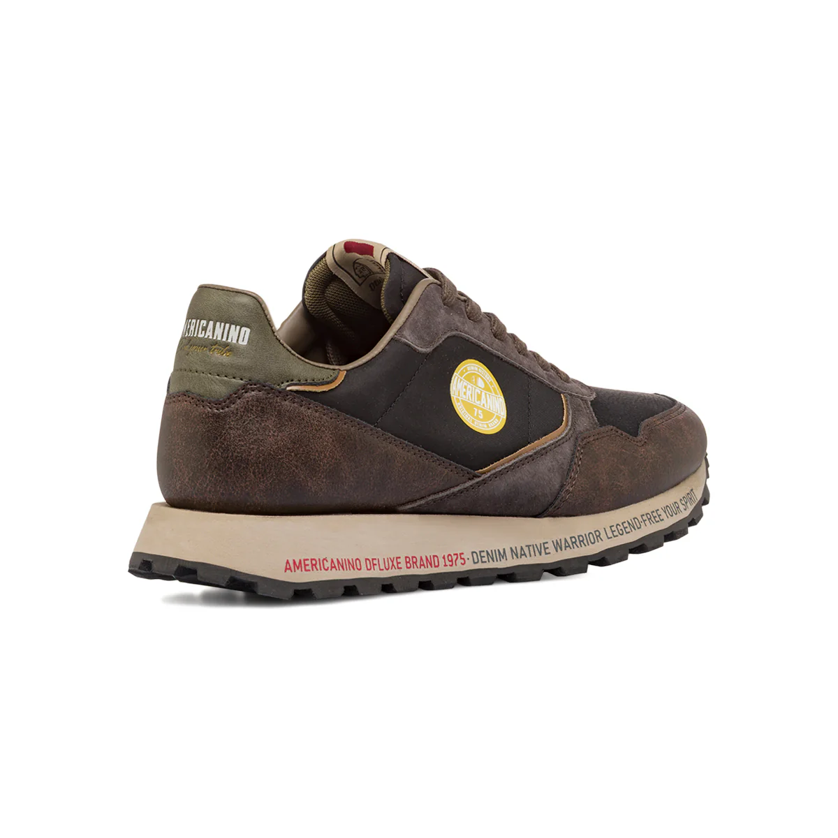 Sneakers marrone da Uomo effetto vintage Americanino - Image 3