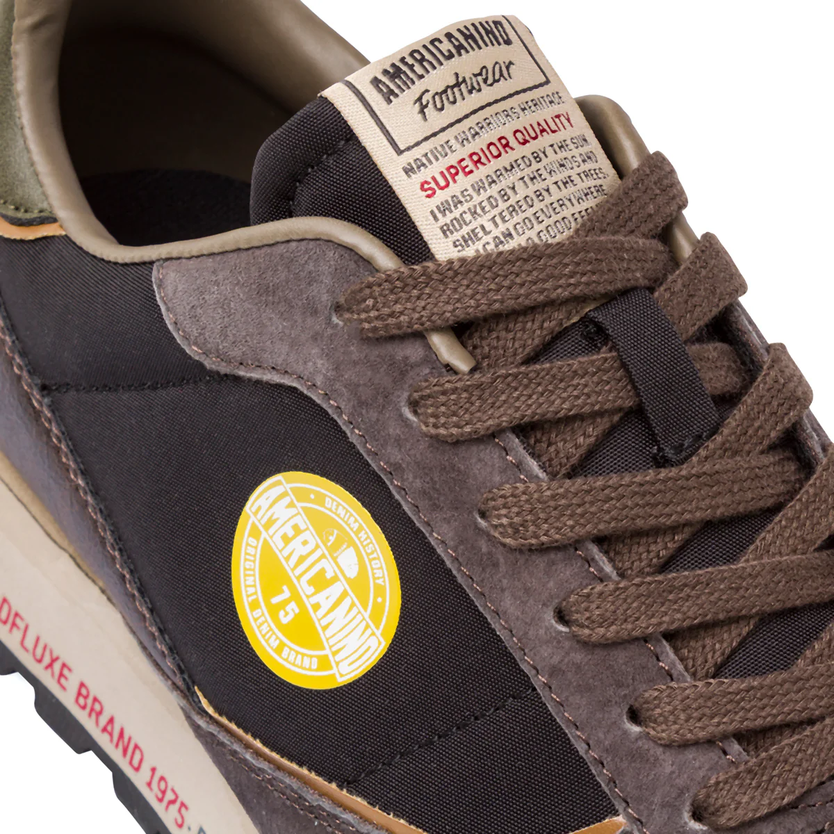 Sneakers marrone da Uomo effetto vintage Americanino - Image 5