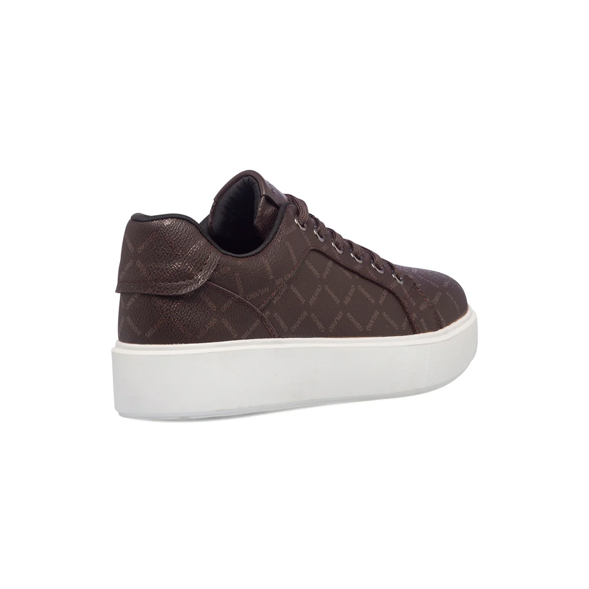 Sneakers marroni da donna con stampa monogramma Romeo Gigli Milano - Image 8