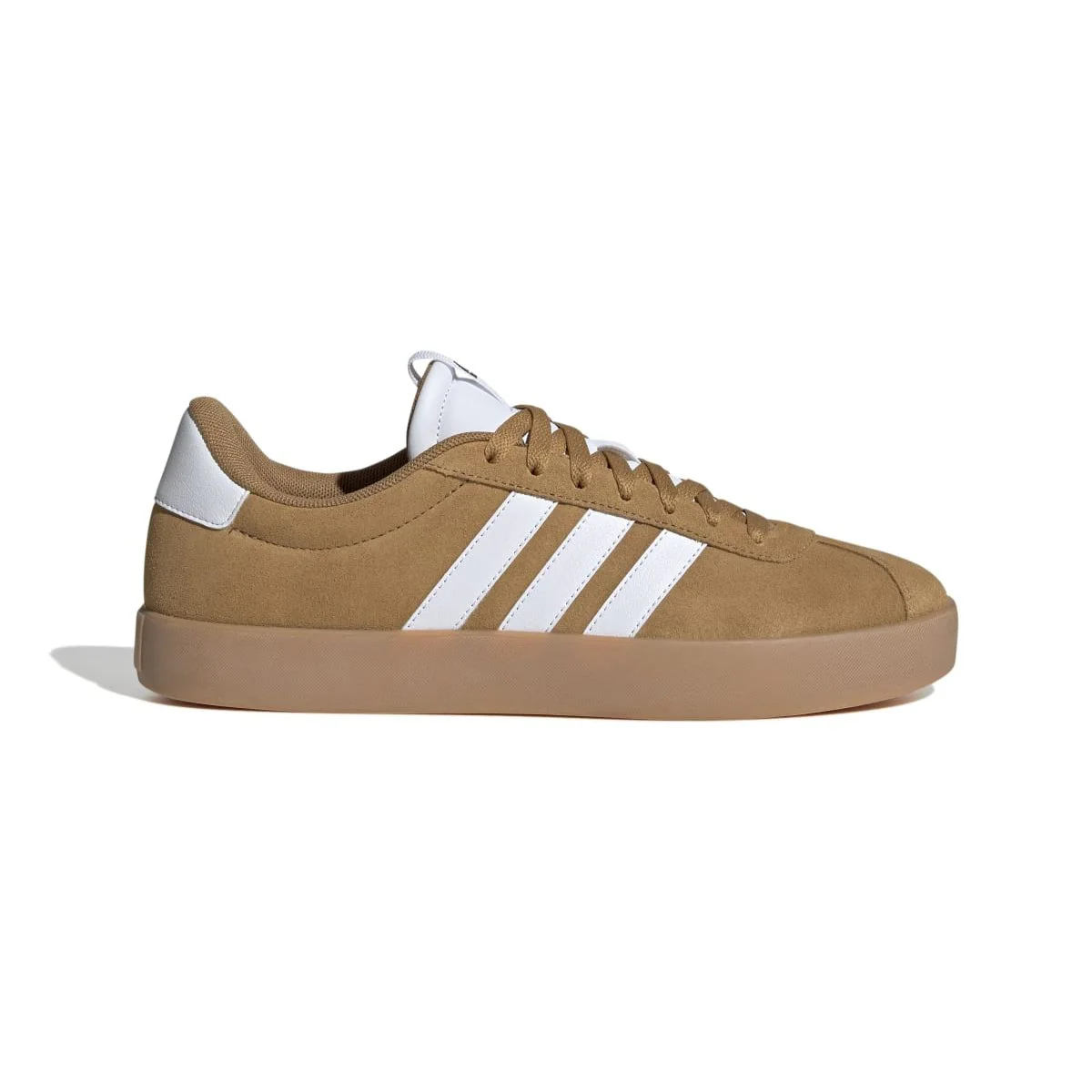 Sneakers marroni da uomo con strisce bianche adidas VL Court 3.0