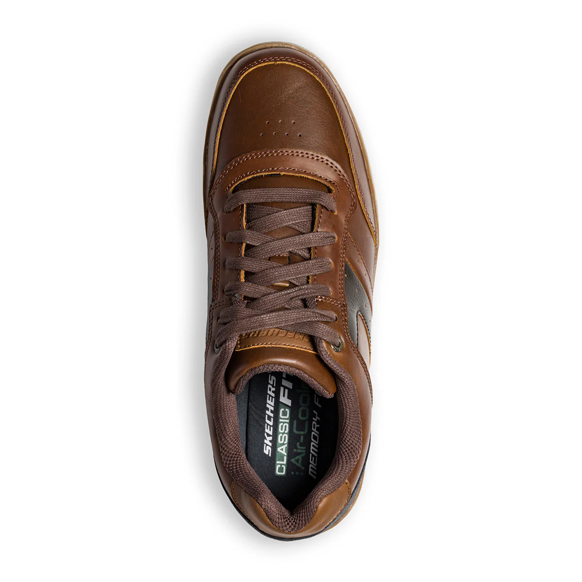 Sneakers marroni in pelle con logo laterale Skechers - Image 8