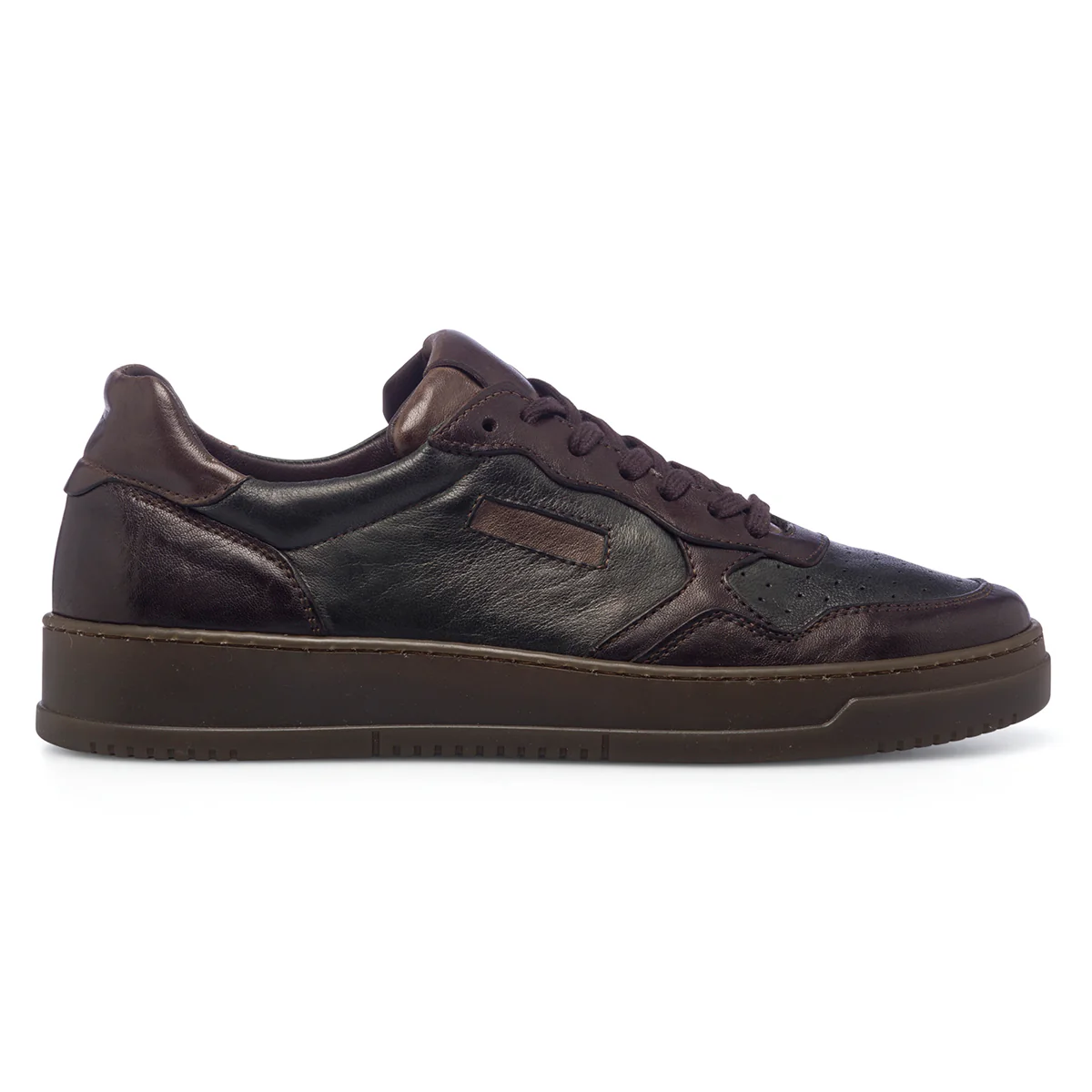 Sneakers marroni in pelle da uomo ReBlu