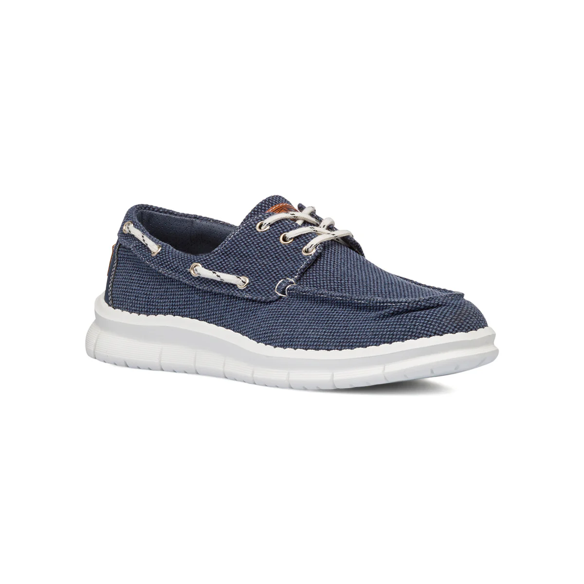 Sneakers mocassini casual da uomo blu effetto jeans con laccetto passante Americanino - Image 2