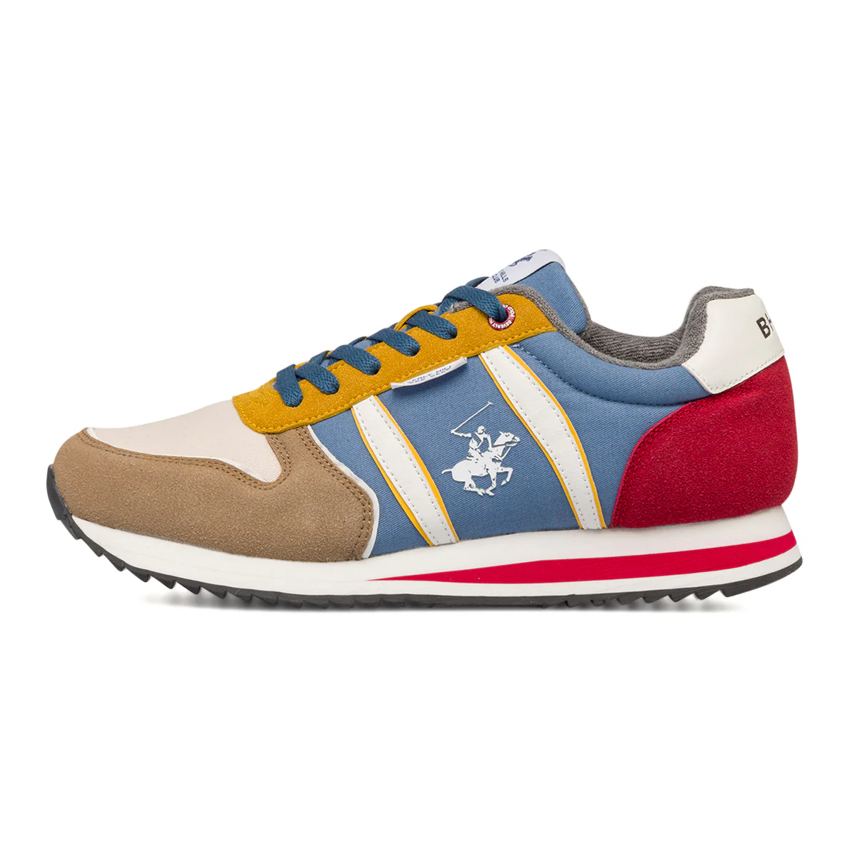 Sneakers multicolore da uomo con logo laterale Beverly Hills Polo Club