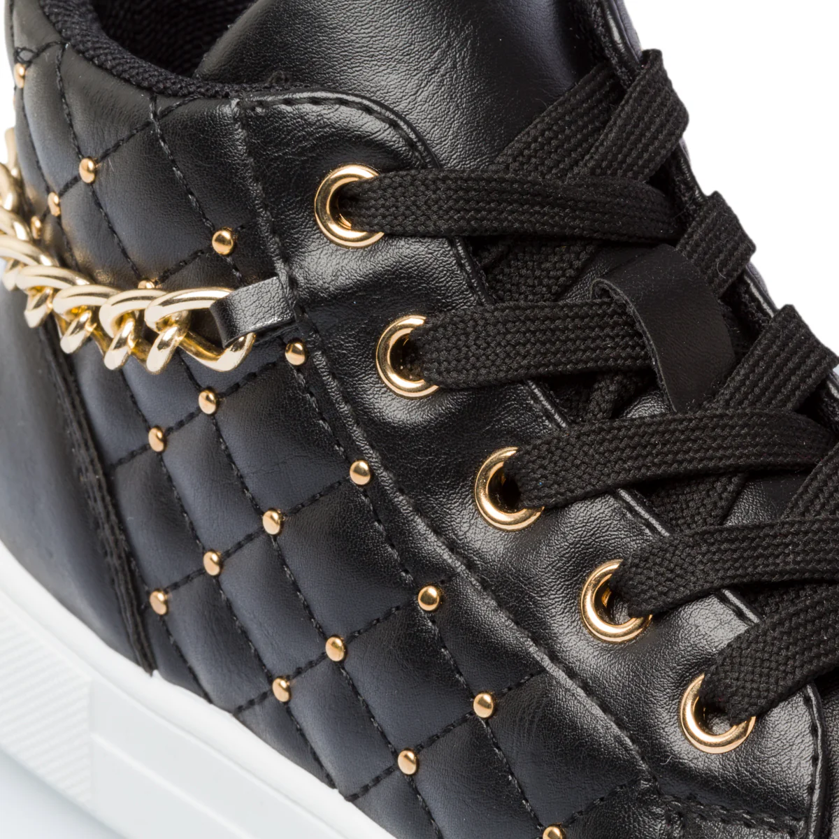 Sneakers nere con catenina decorativa 10 Baci - Image 7