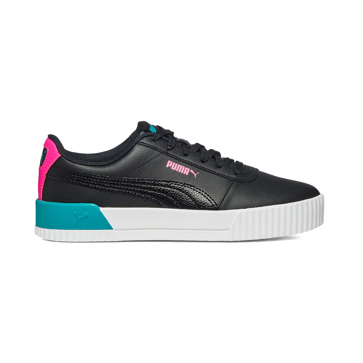 Sneakers nere con dettagli azzurri Puma Carina Vivid Jr