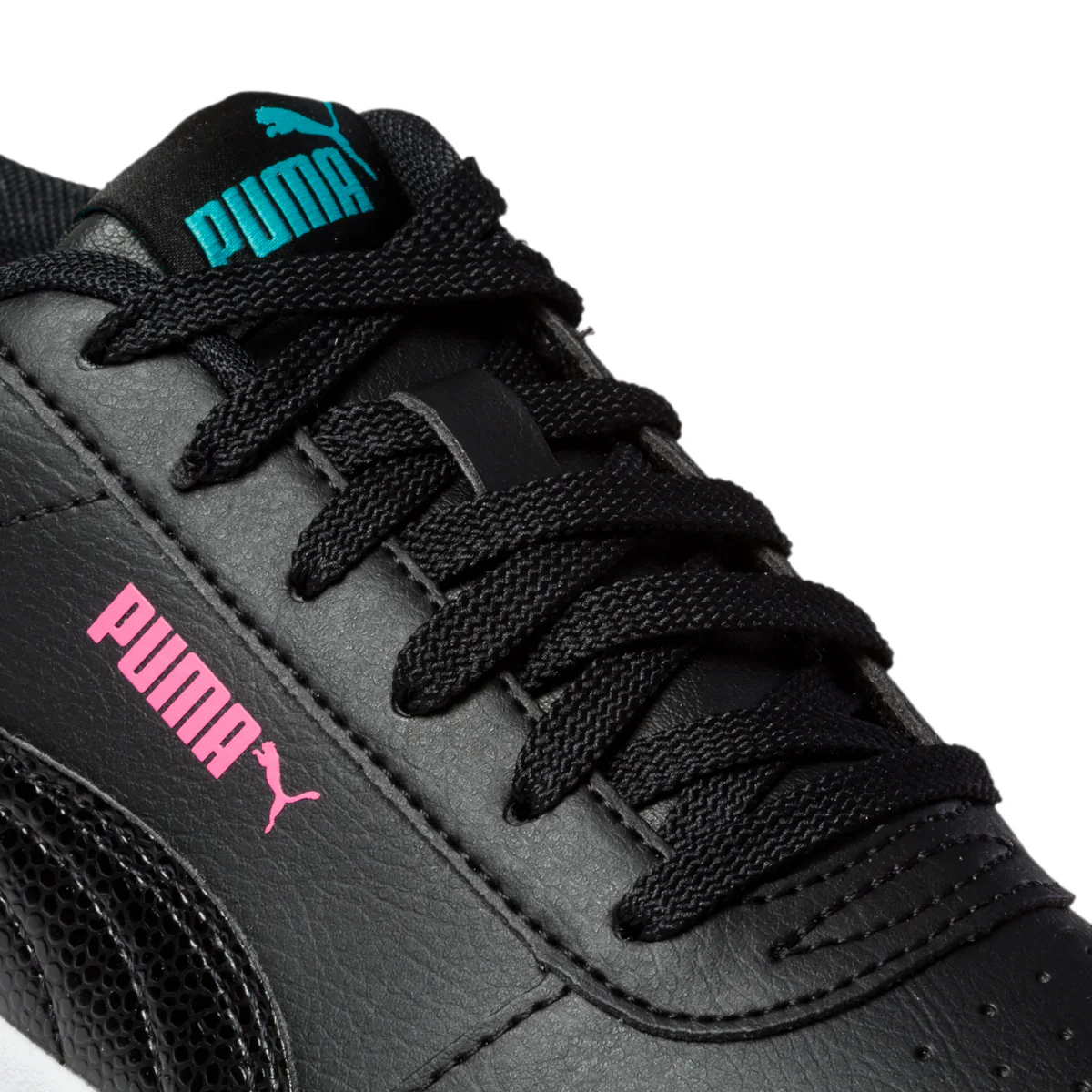 Sneakers nere con dettagli azzurri Puma Carina Vivid Jr - Image 6