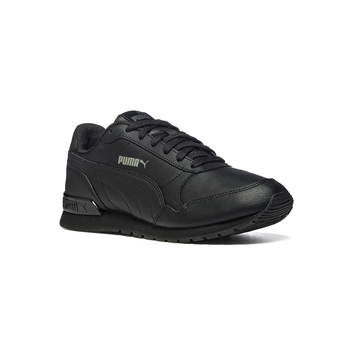 Sneakers nere con logo argento Puma St Runner V2 L Jr - Image 2