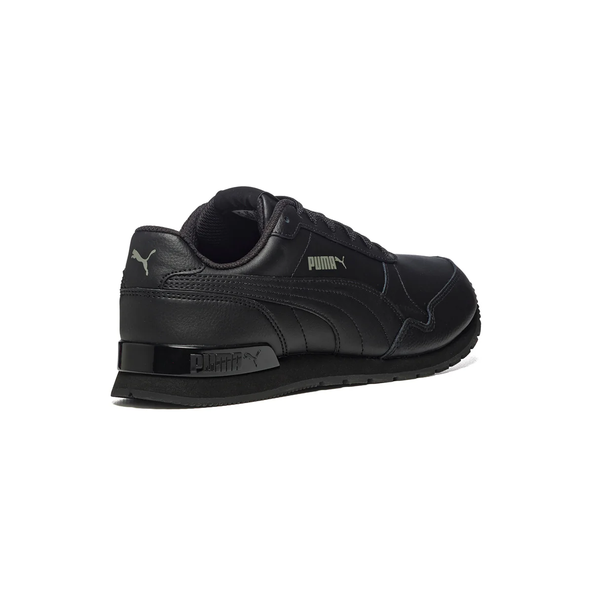 Sneakers nere con logo argento Puma St Runner V2 L Jr - Image 3