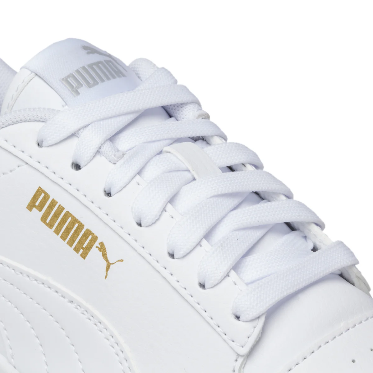 Sneakers bianche con logo oro Puma Shuffle Jr - Image 6