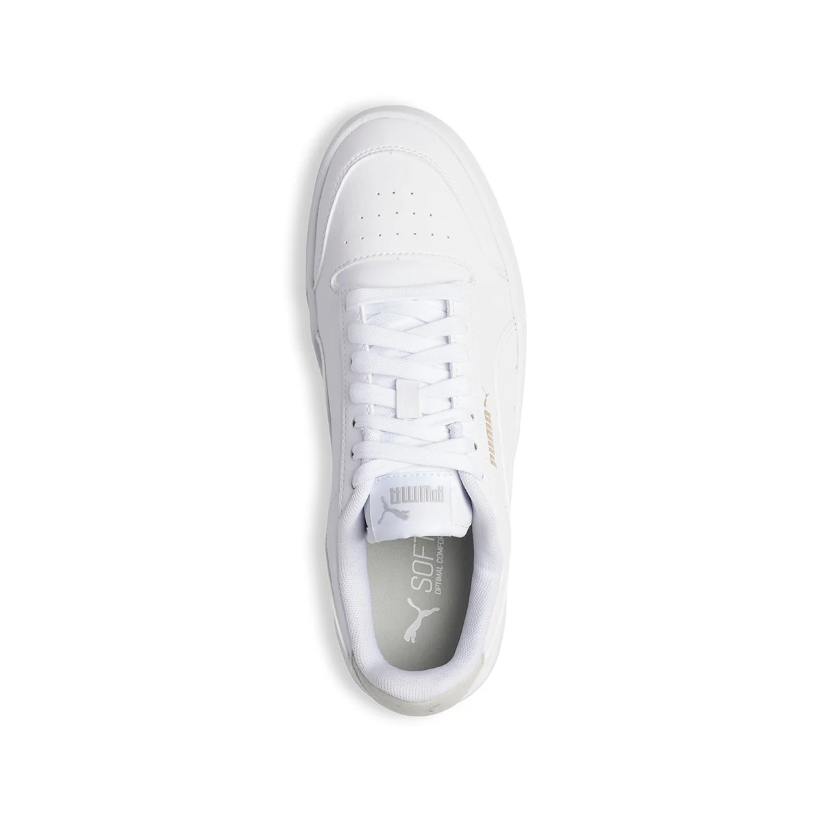 Sneakers bianche con logo oro Puma Shuffle Jr - Image 8
