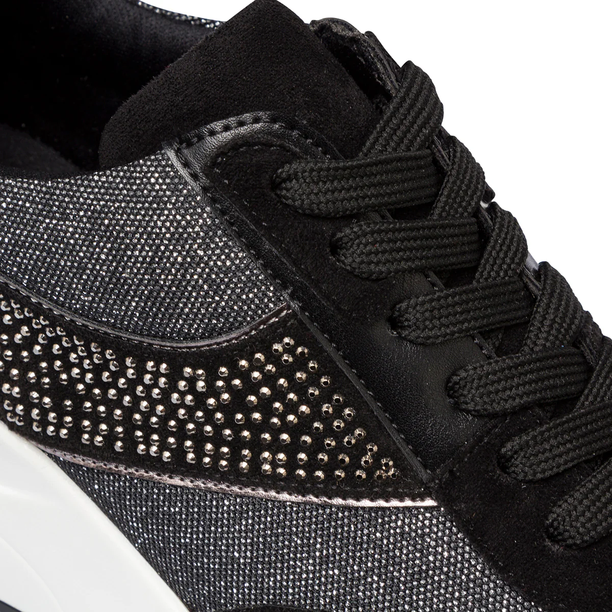 Sneakers nere con strass da donna Lora Ferres - Image 4