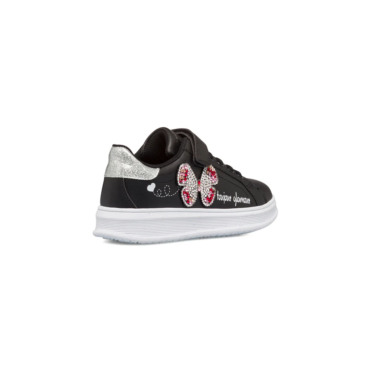 Sneakers nere da bambina con farfalla di strass Le scarpe di Alice - Image 3