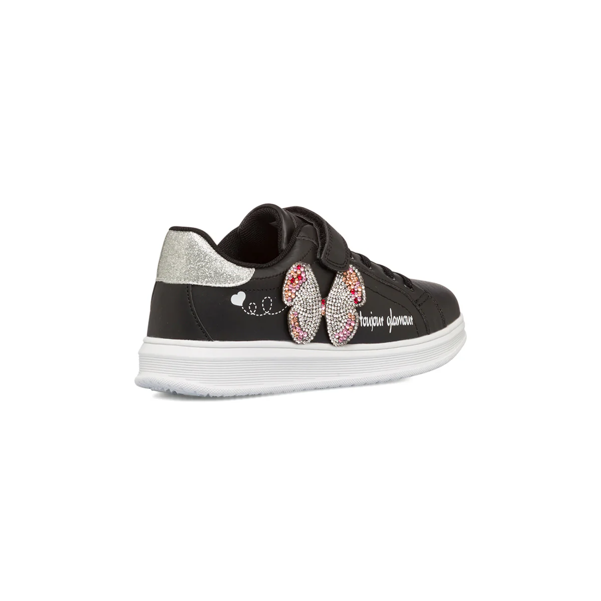 Sneakers nere da bambina con farfalla di strass Le scarpe di Alice - Image 3