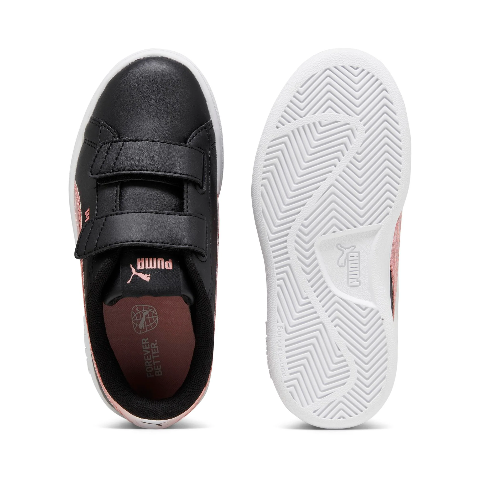 Sneakers nere da bambina con glitter rosa Puma Smash 3.0 Star Glow - Image 4