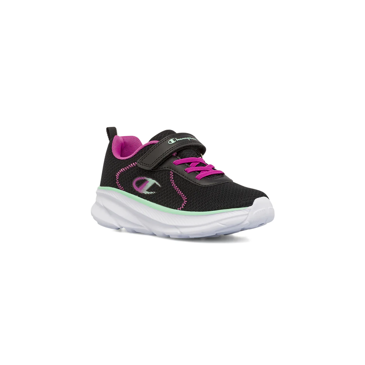 Sneakers nere da Bambina con strappo e dettagli fucsia Champion - Image 2