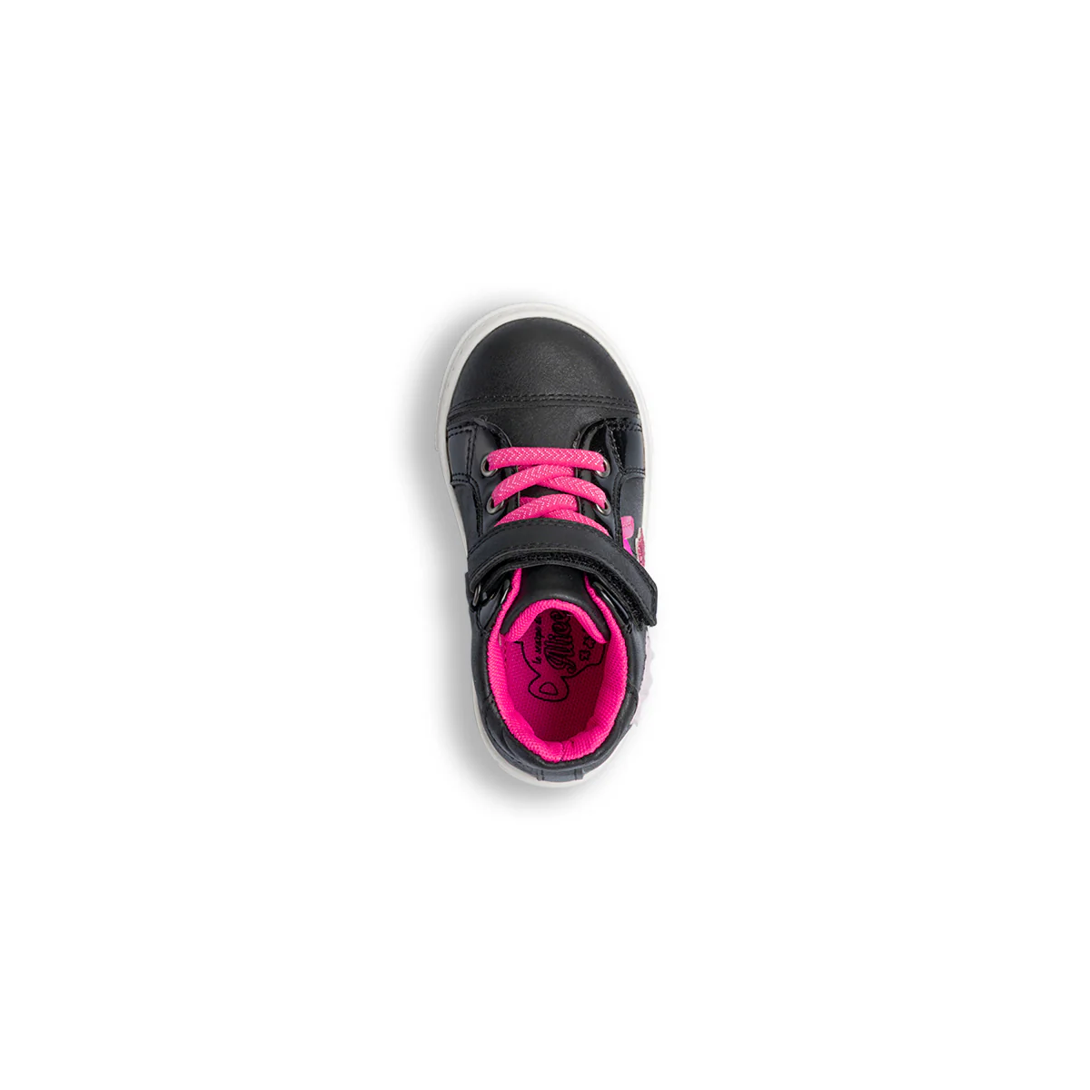 Sneakers nere da bambina primi passi con dettagli fiori rosa e glitter Le Scarpe di Alice - Image 6
