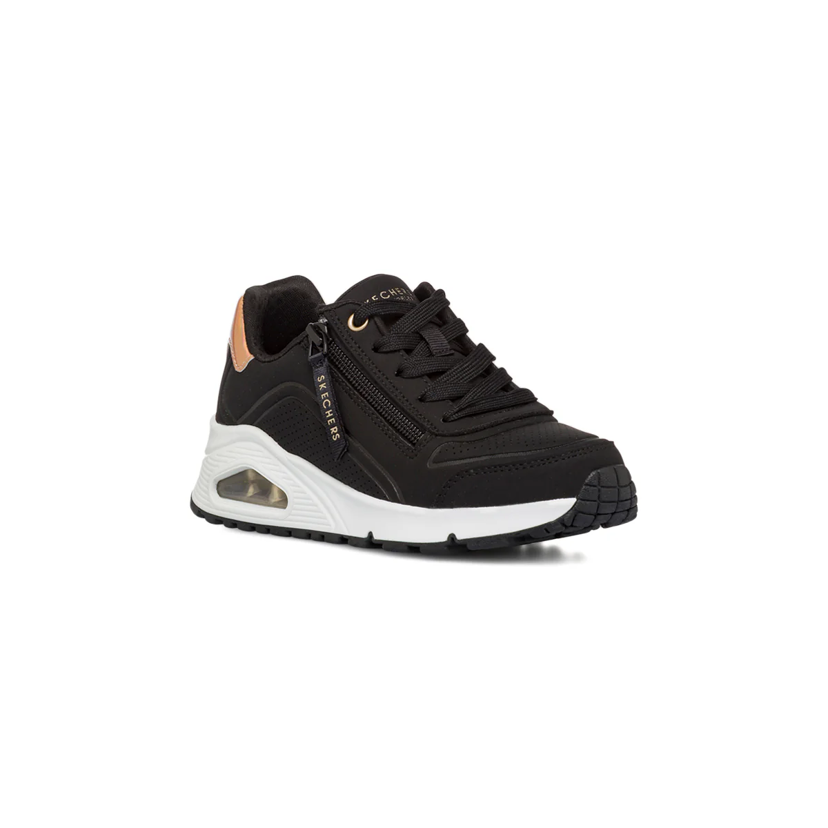 Sneakers nere da Bambina con zip e soletta memory comfort Skechers Uno - Image 2