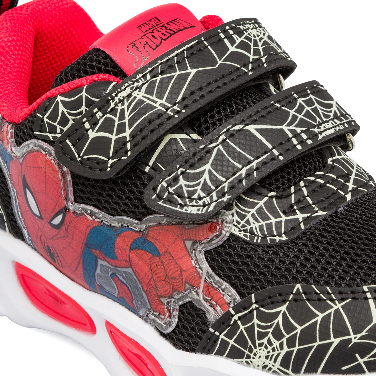 Sneakers nere da Bambino con dettaglio ragnatele e Luci nella suola Spiderman - Image 4