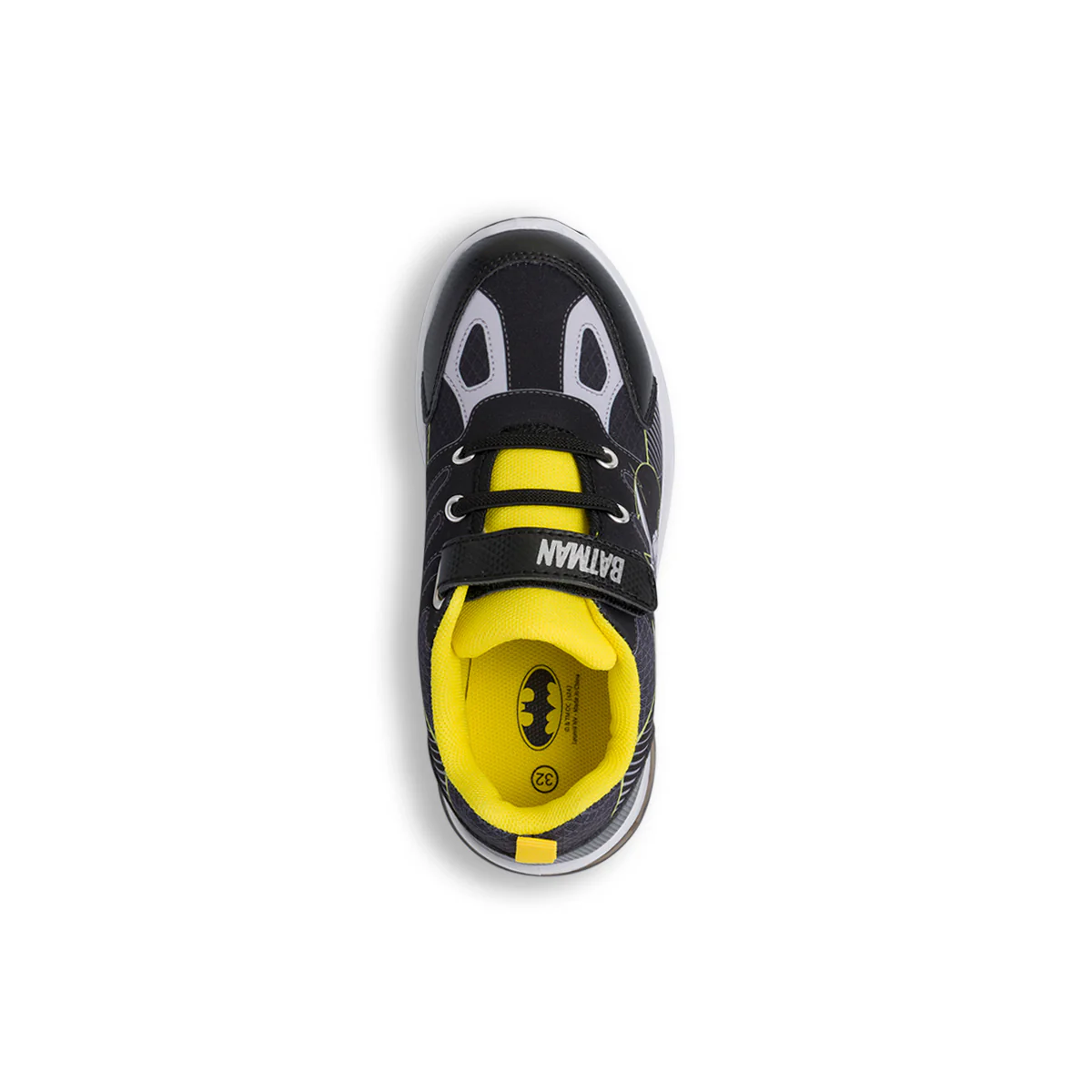 Sneakers nere da bambino con luci nella suola e logo Batman - Image 6
