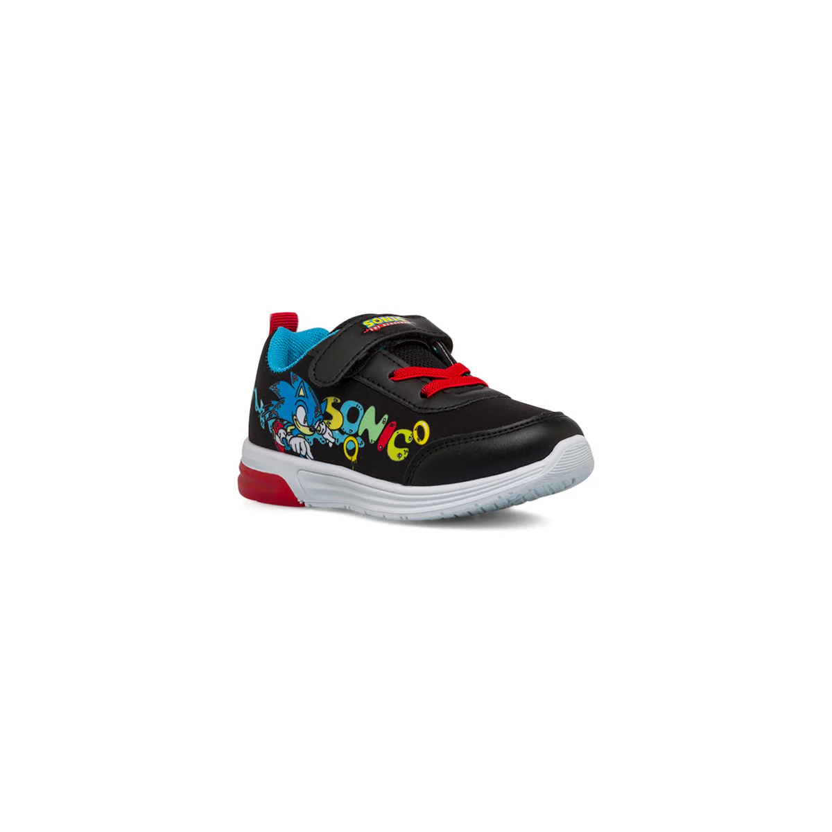 Sneakers nere da bambino con luci nella suola e logo Sonic - Image 2