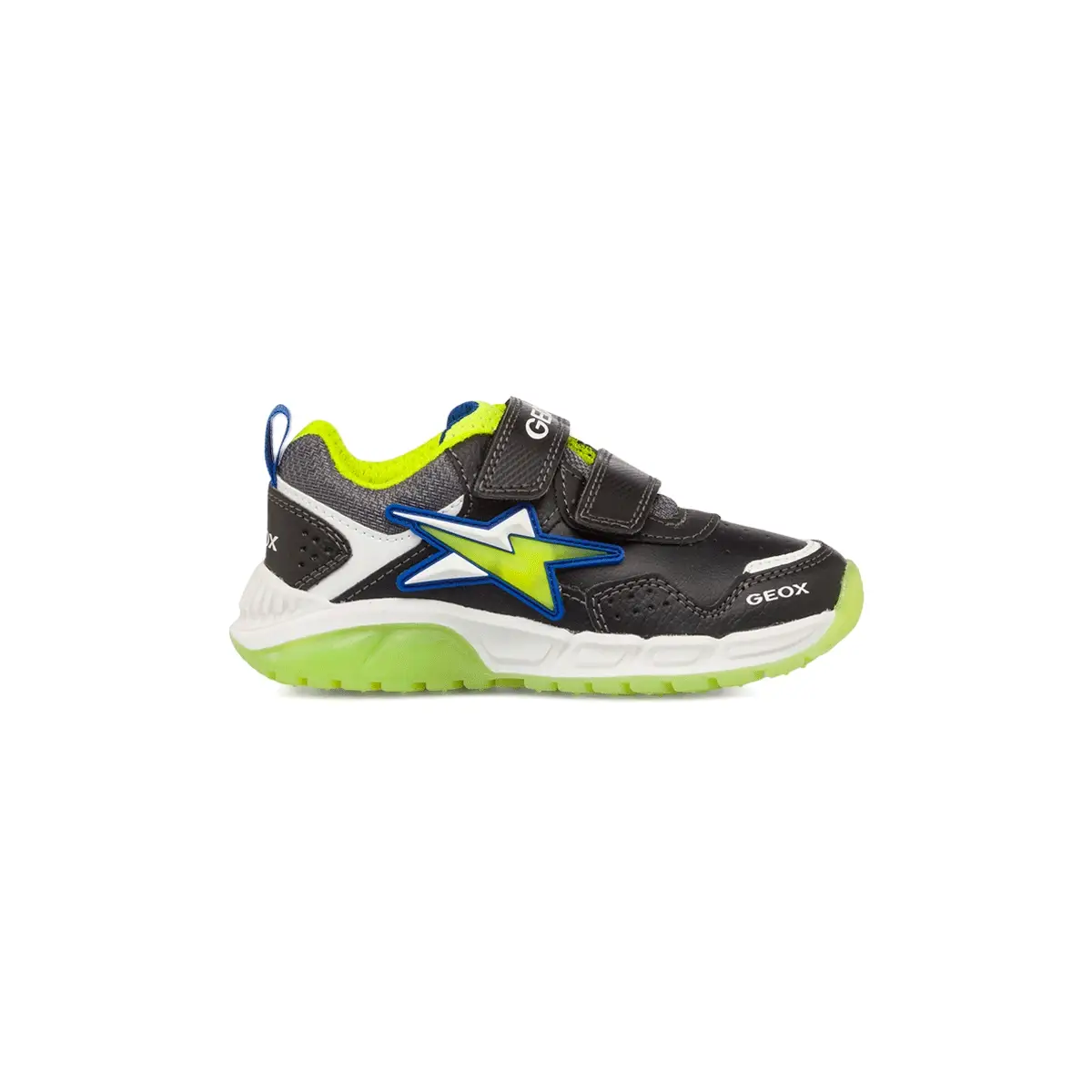 Sneakers nere da bambino con luci nella suola Geox Spaziale