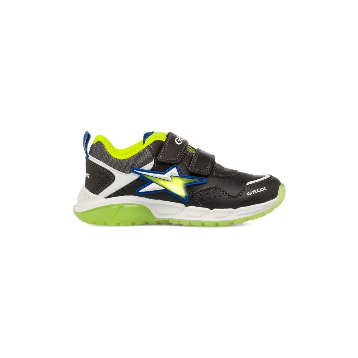 Sneakers nere da bambino con luci nella suola Geox Spaziale
