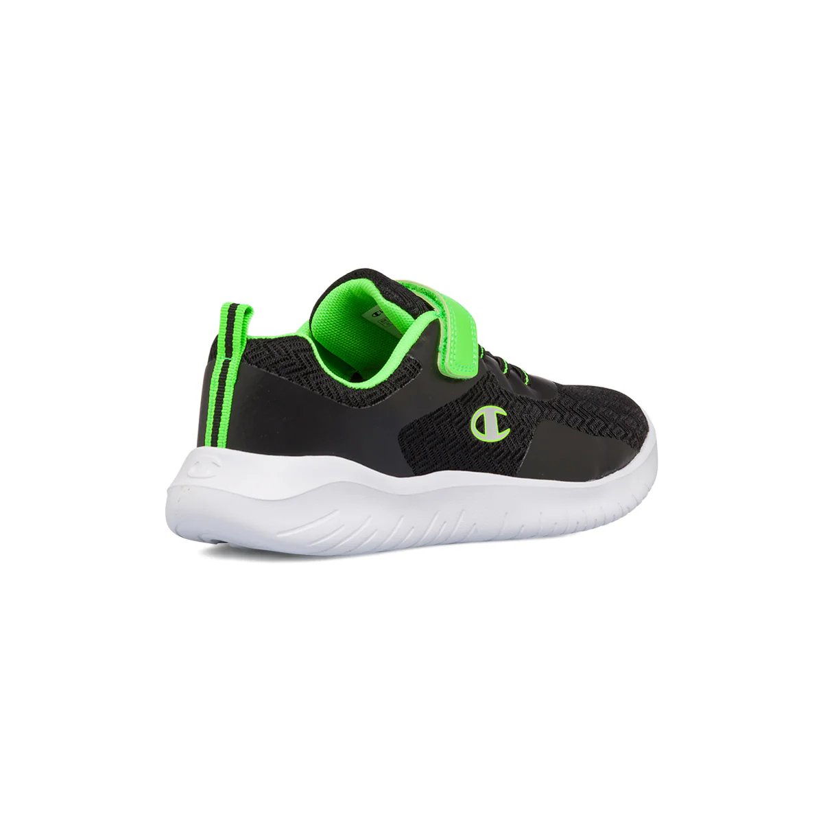 Sneakers nere da bambino con velcro e dettagli verde fluo Champion Softy Evolve B - Image 3