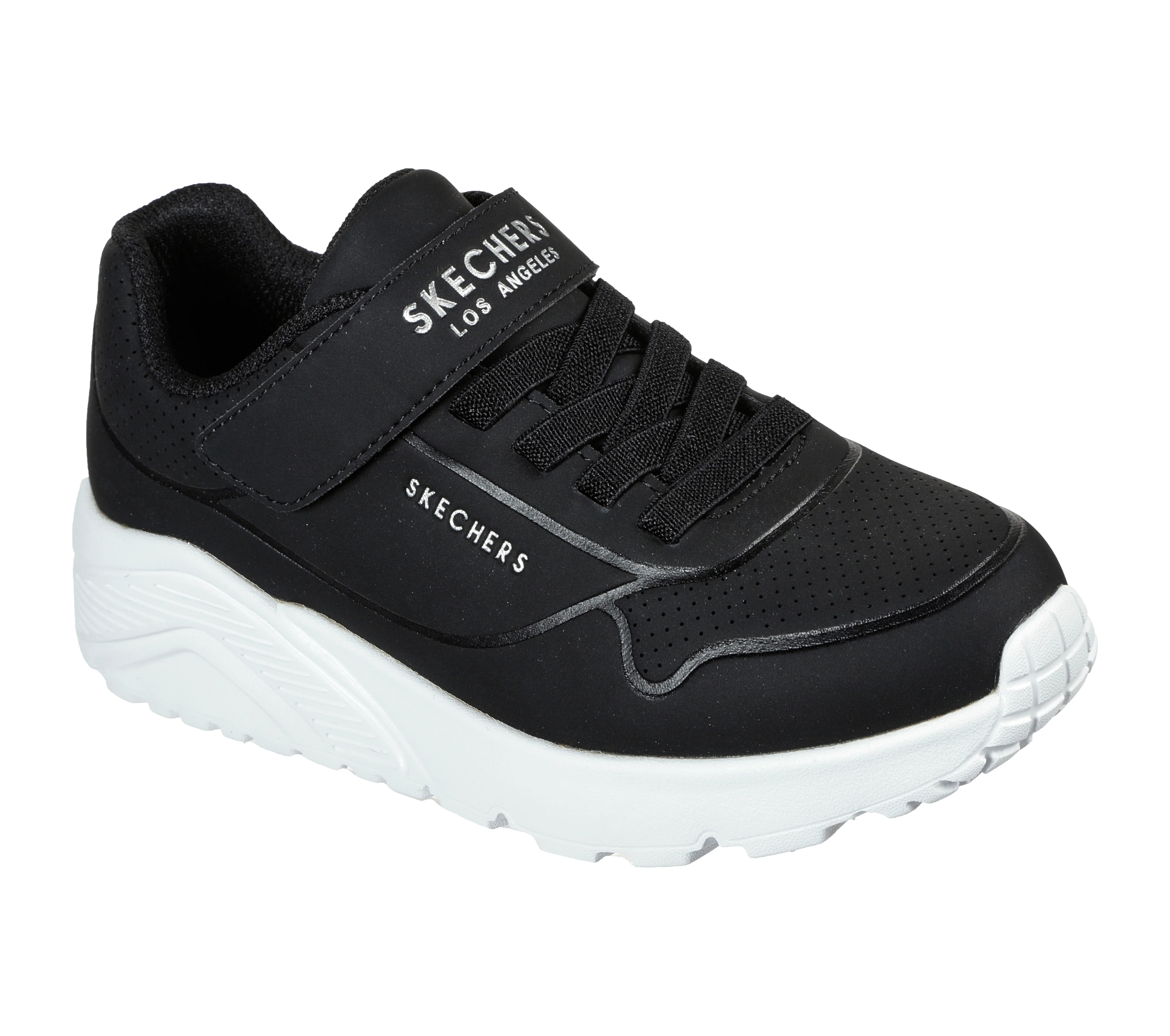 Sneakers nere da bambino con velcro e lacci Skechers Uno Lite - Image 5