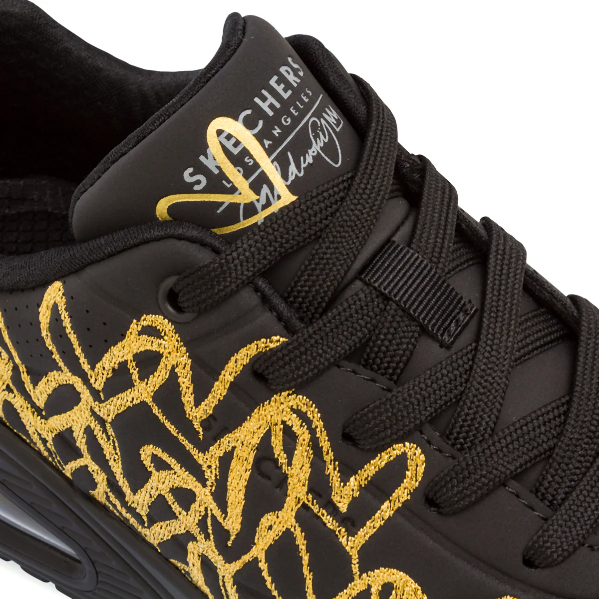 Sneakers nere da Donna con dettagli oro e memory foam Skechers Uno - Image 5