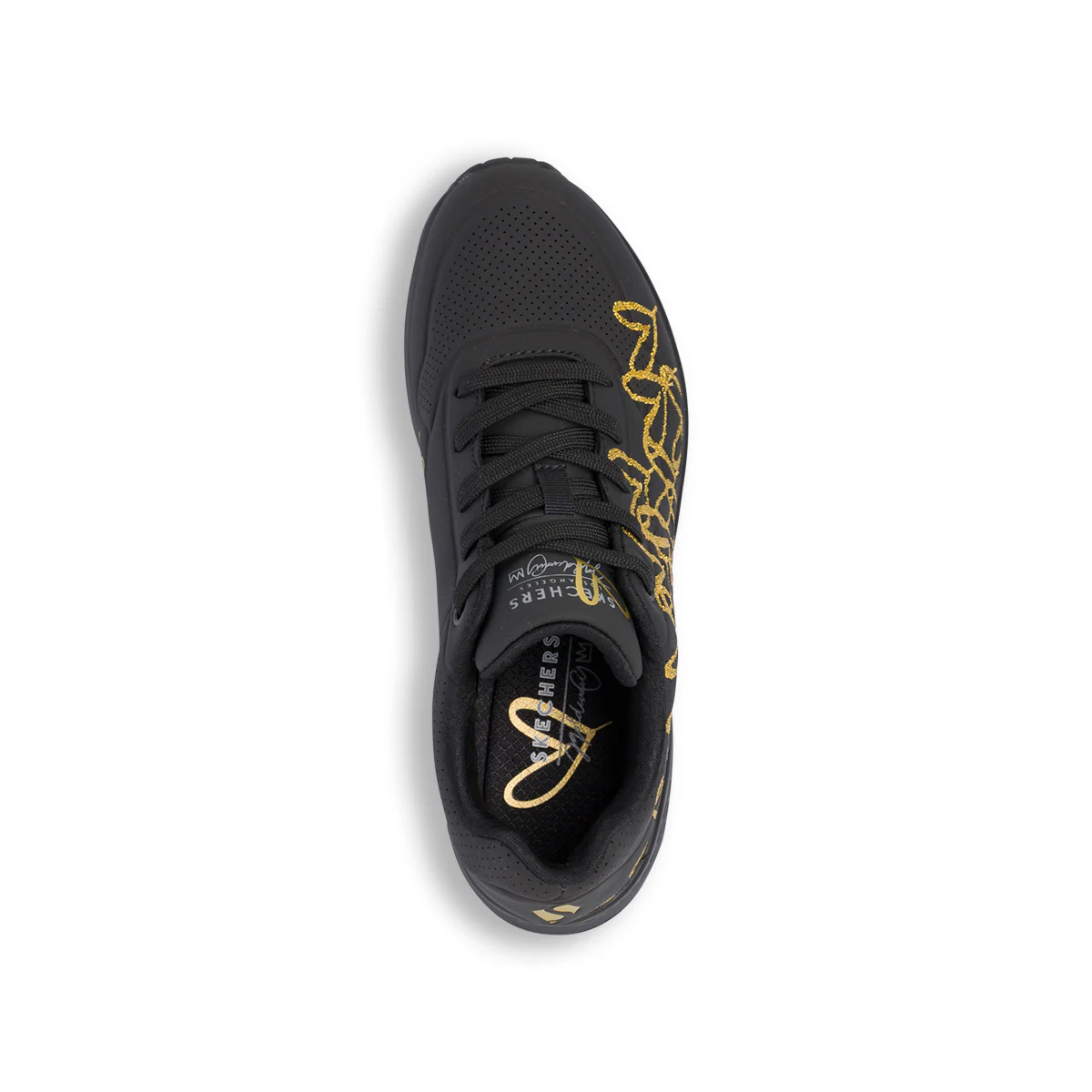 Sneakers nere da Donna con dettagli oro e memory foam Skechers Uno - Image 6