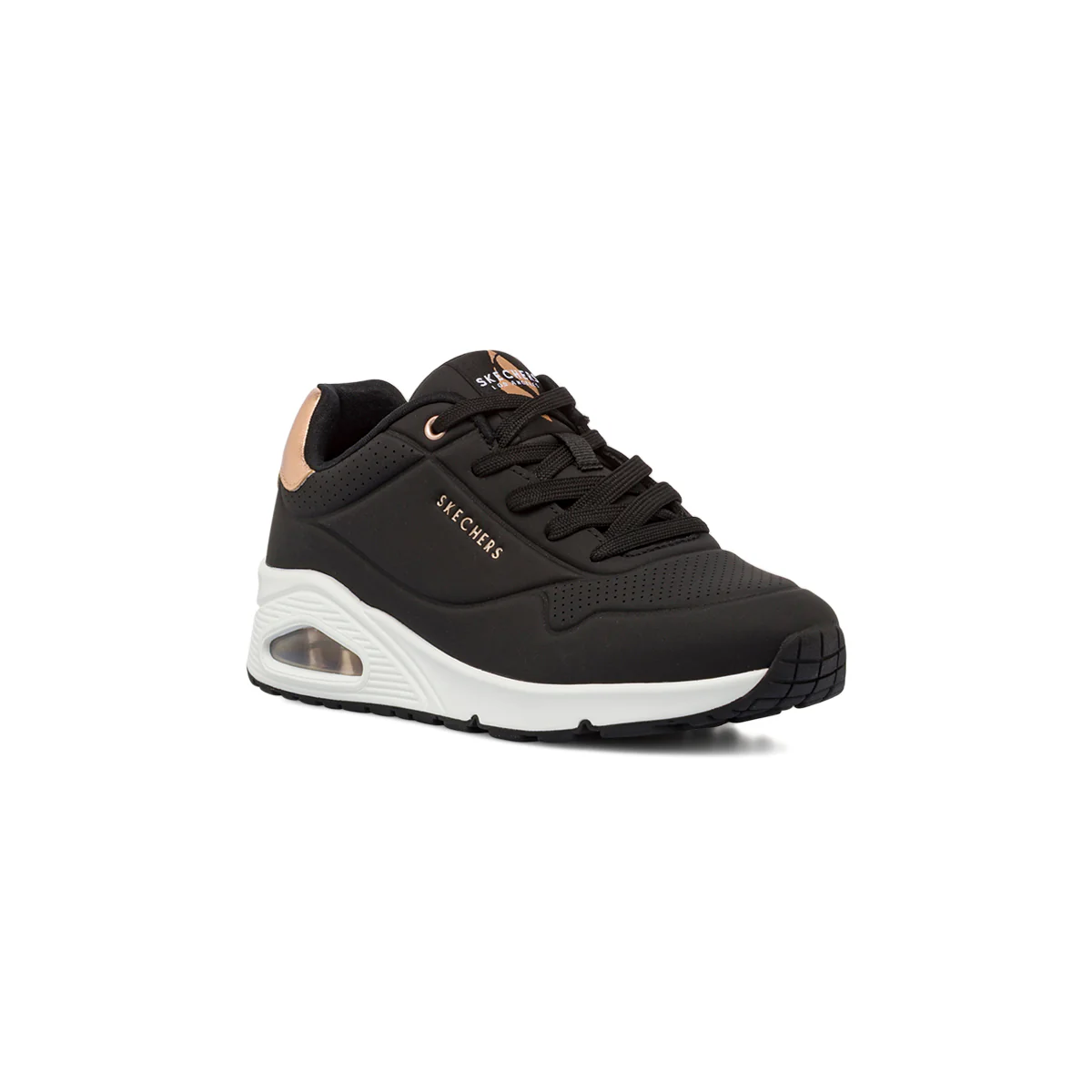 Sneakers nere da Donna con dettagli oro rosa Skechers UNO - Image 2
