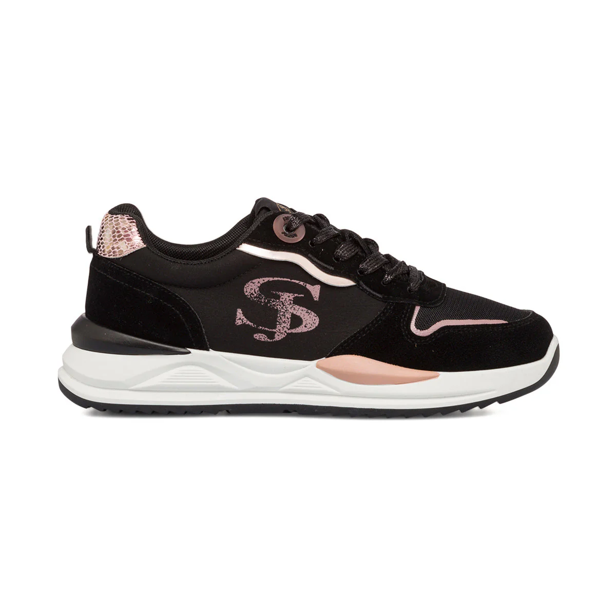 Sneakers nere da donna con dettagli rosa Swish Jeans