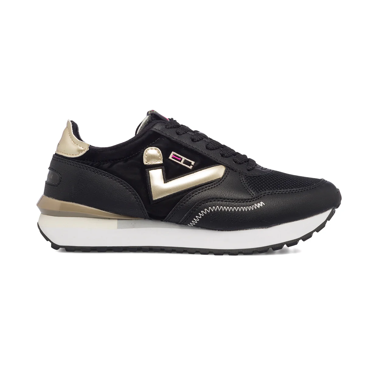 Sneakers nere da donna con logo oro Enrico Coveri Fusion
