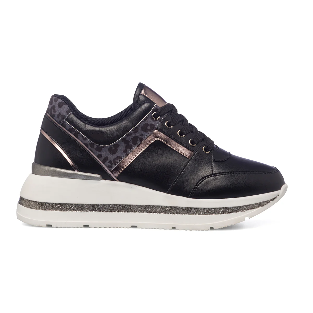 Sneakers nere da donna con maxi-suola e dettagli animalier Lora Ferres