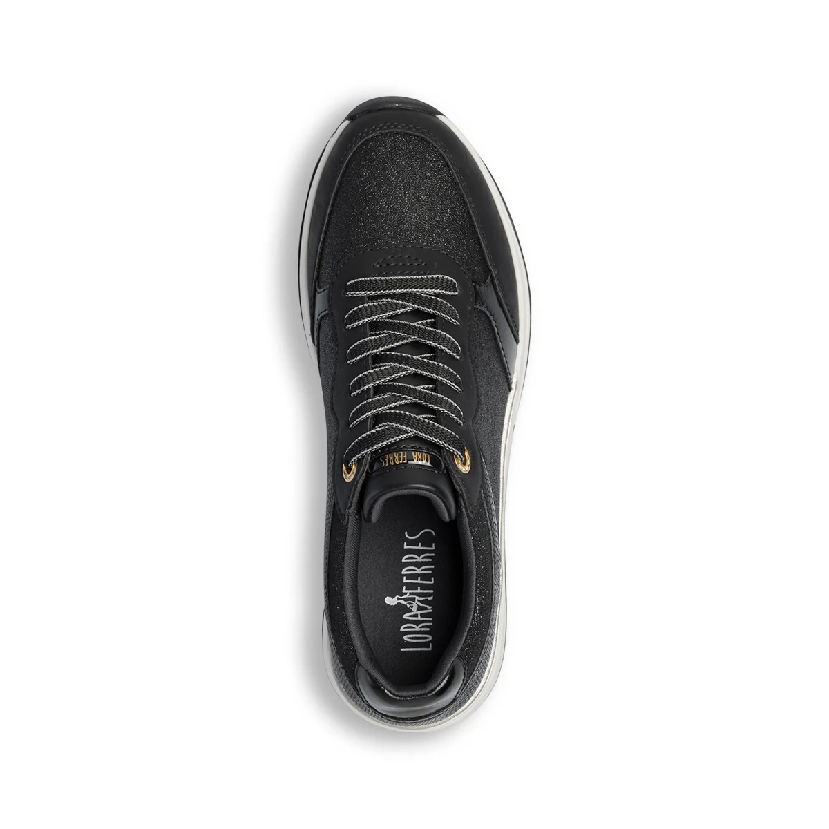 Sneakers nere da donna con maxi-suola e glitter Lora Ferres - Image 8