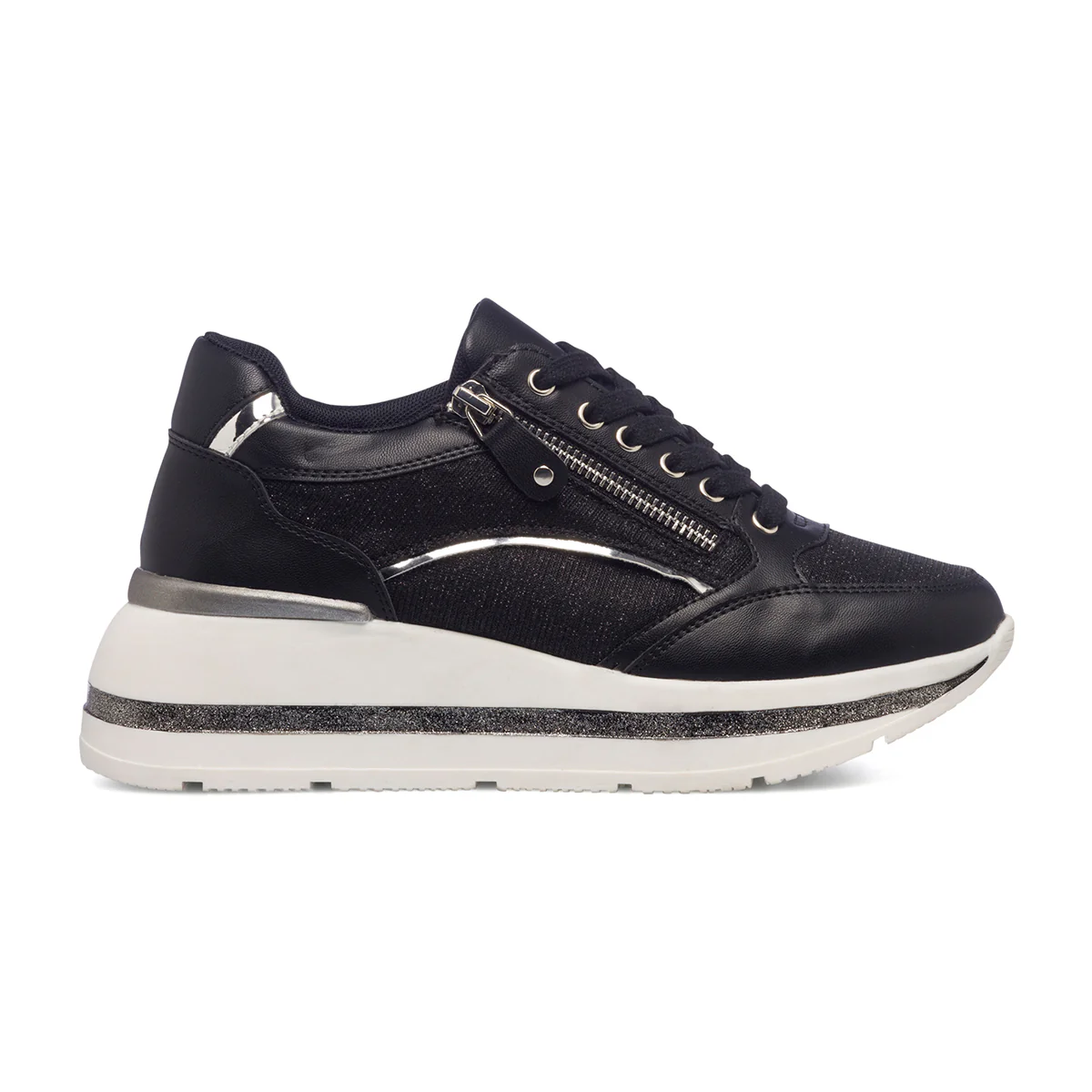 Sneakers nere da donna con maxi-suola e glitter Lora Ferres
