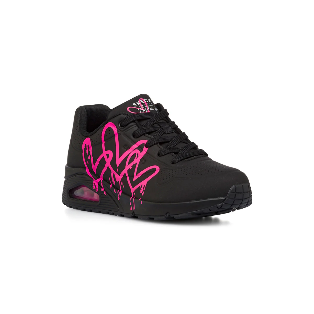 Sneakers nere da Donna con stampa cuori e soletta memory foam Skechers Uno - Image 2