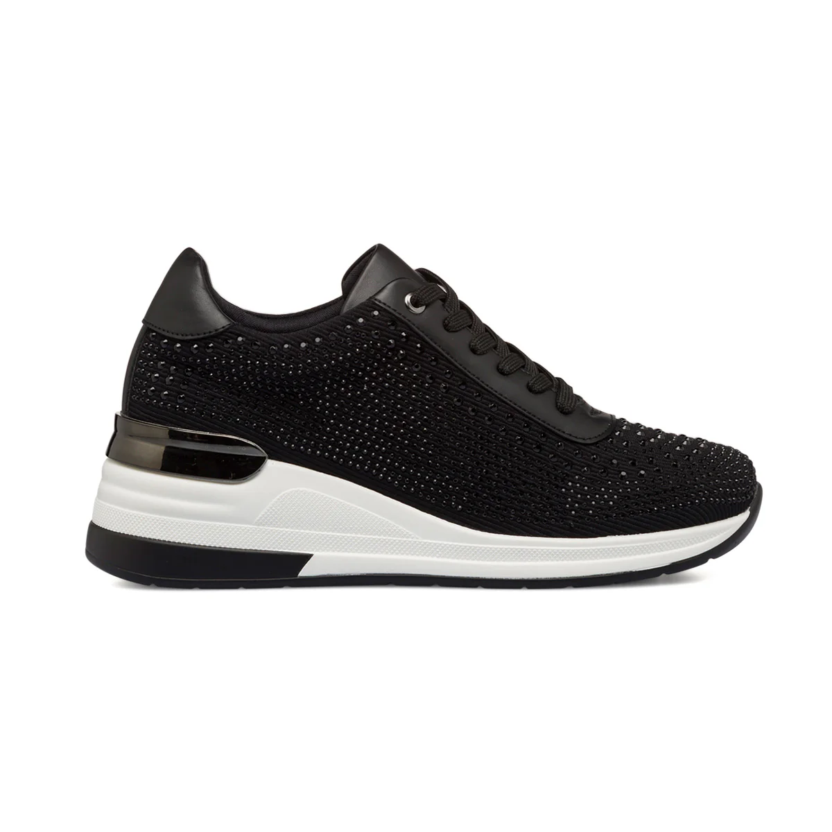 Sneakers nere da donna con suola a zeppa e strass Lora Ferres