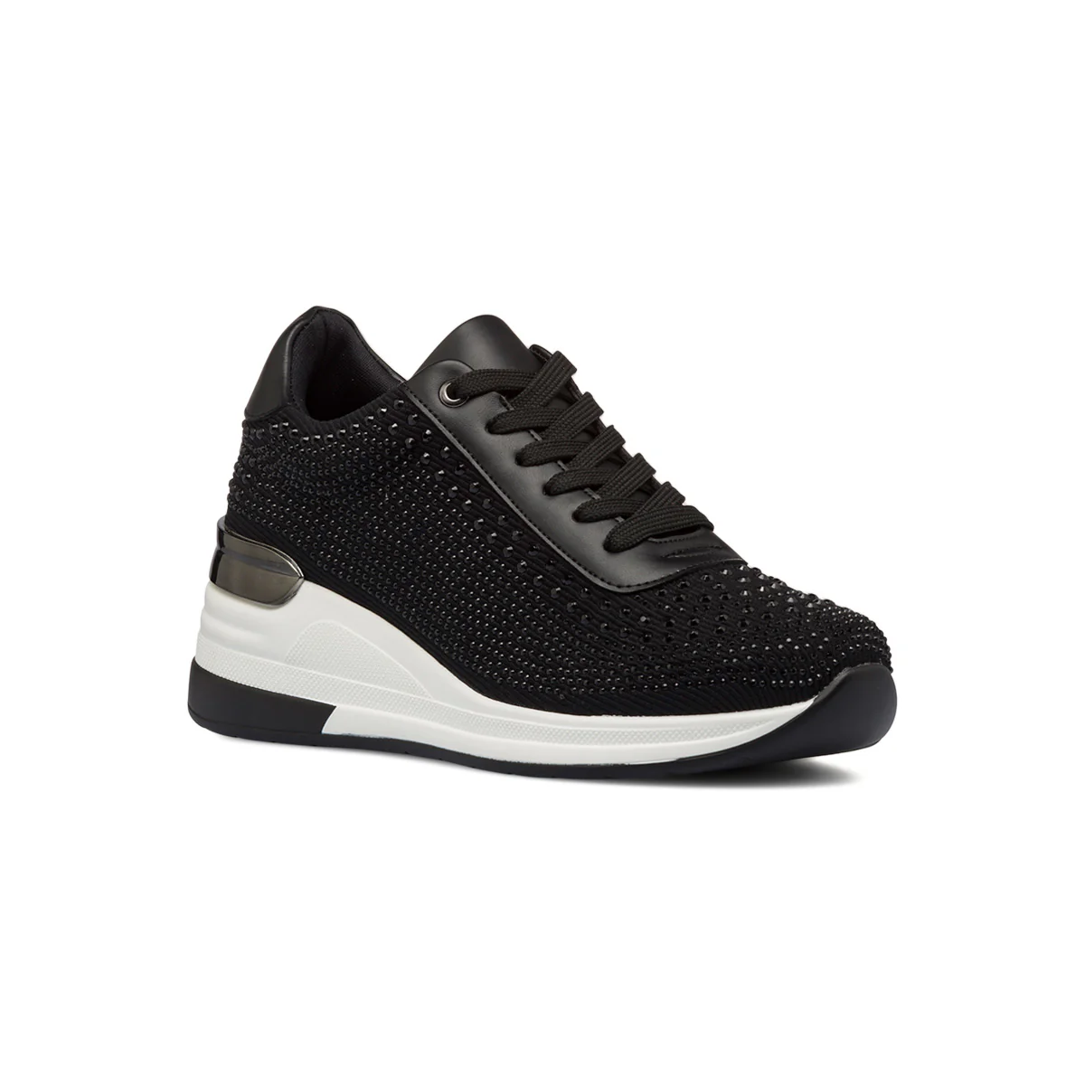 Sneakers nere da donna con suola a zeppa e strass Lora Ferres - Image 2