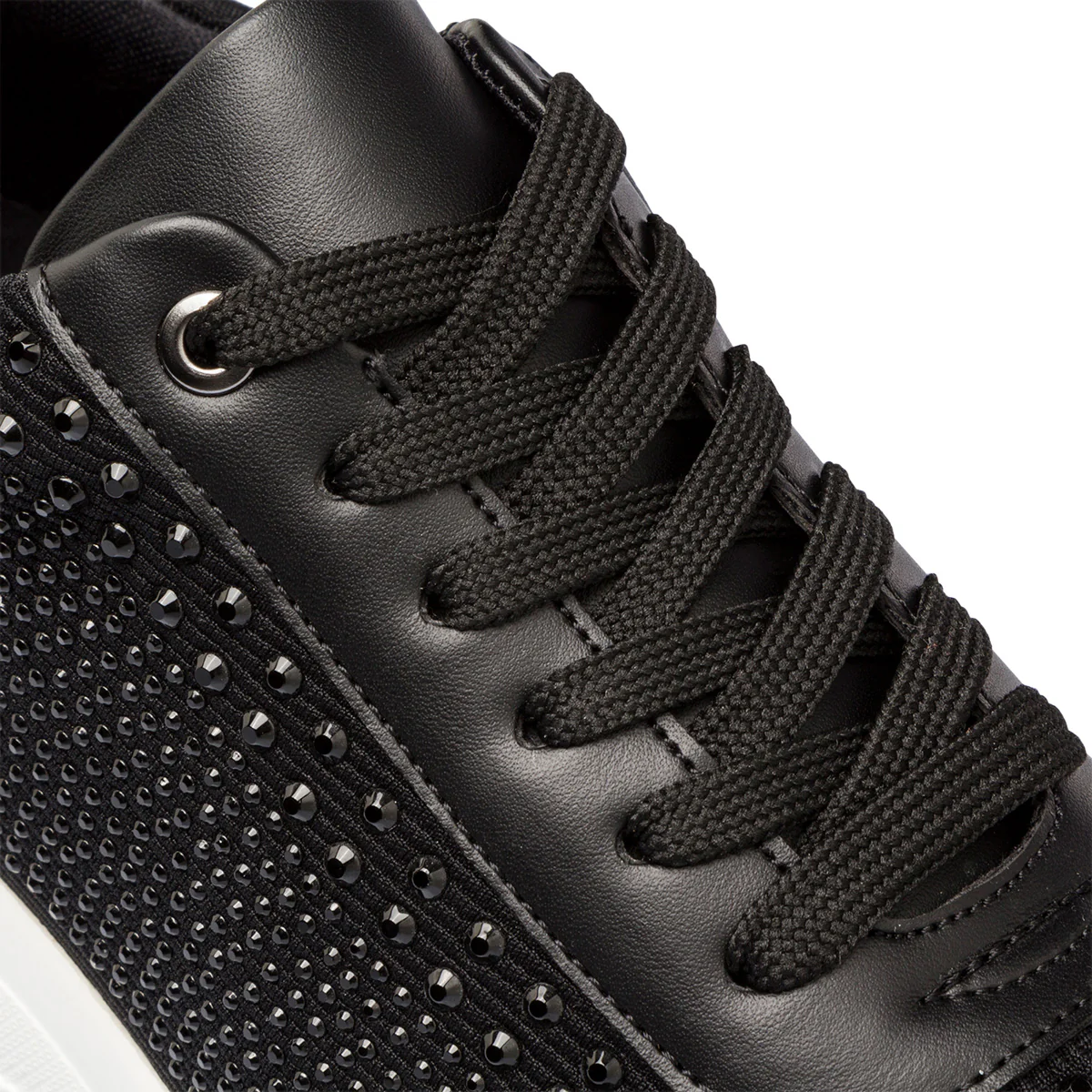 Sneakers nere da donna con suola a zeppa e strass Lora Ferres - Image 6